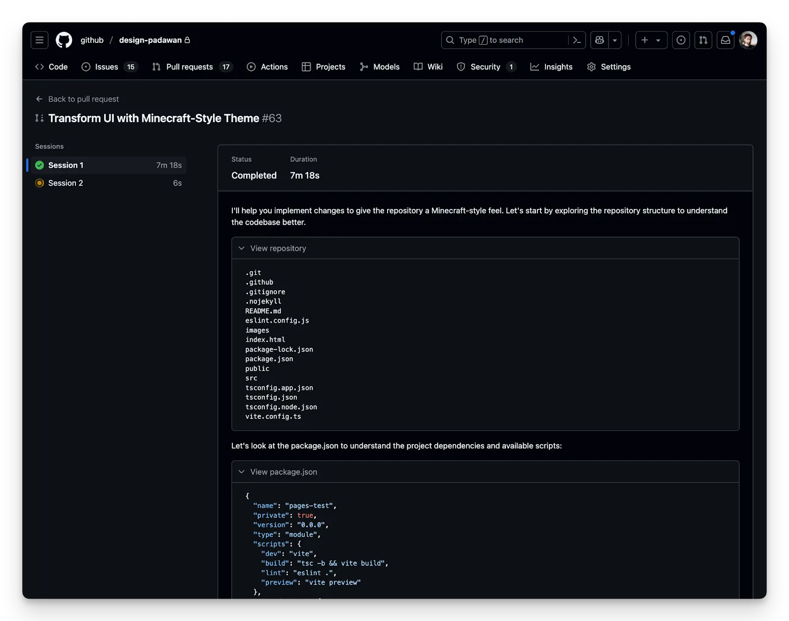 Monitoring Copilot's thought process and reasoning with the agent logs.
