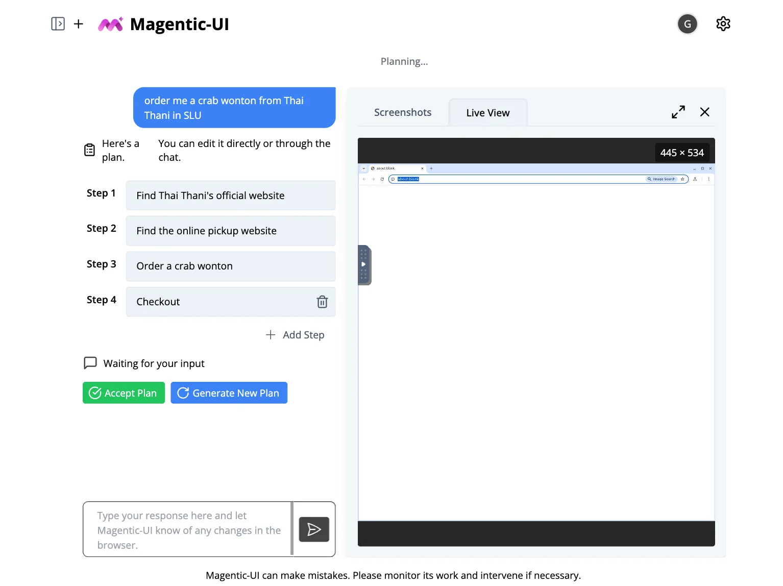 Co-Planning UI