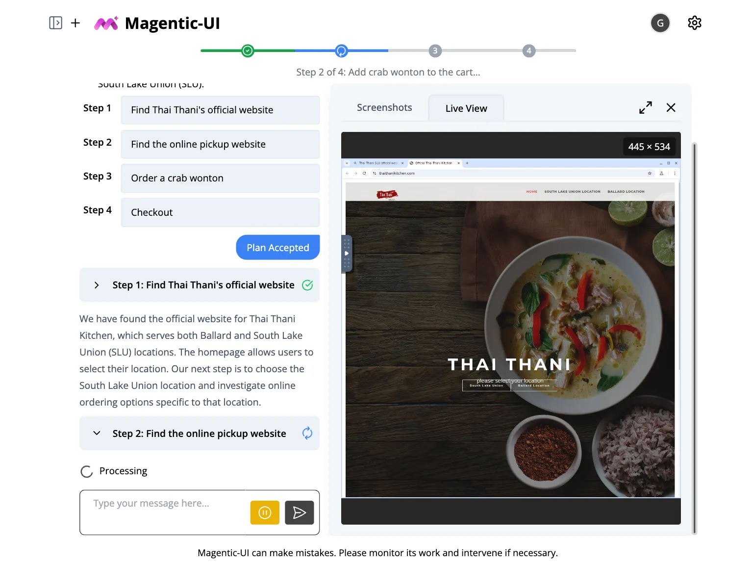 Co-Tasking UI